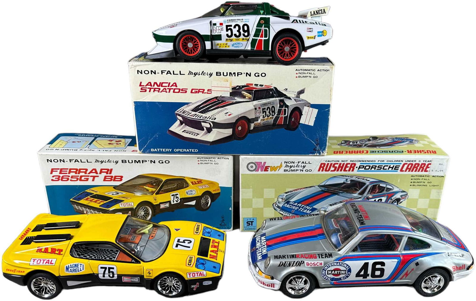 THREE BOXED JAPANESE BUMP N GO CARS (1 of 3)