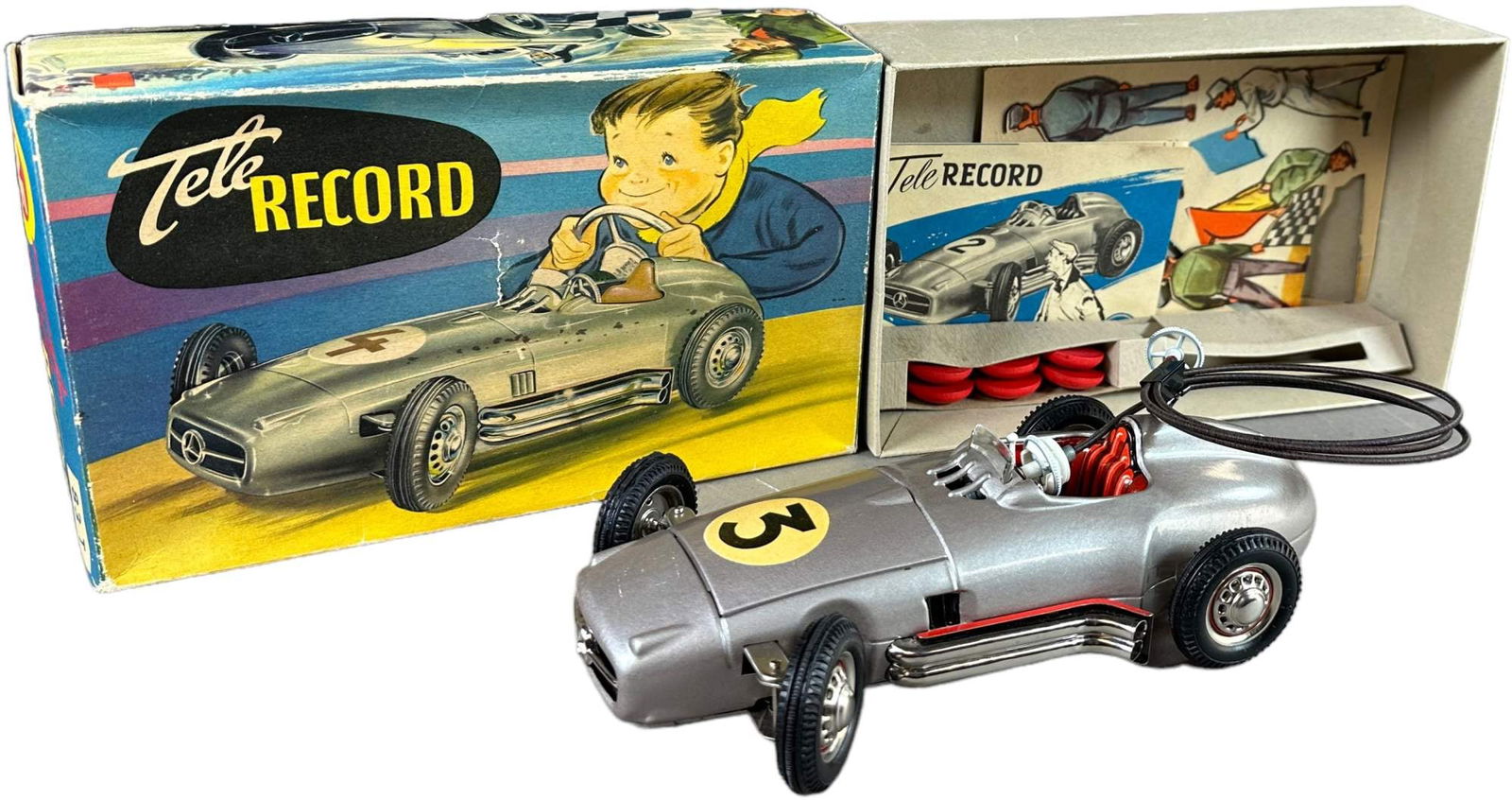 JNF BOXED BATTERY-OP TELE RECORD #3 RACER (1 of 5)