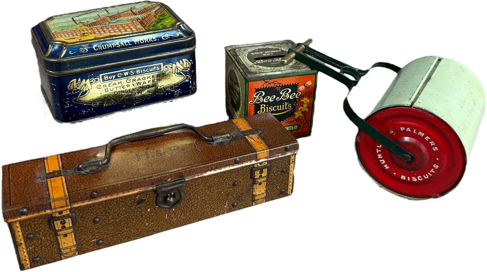 FOUR BRITISH BISCUIT TINS (1 of 3)