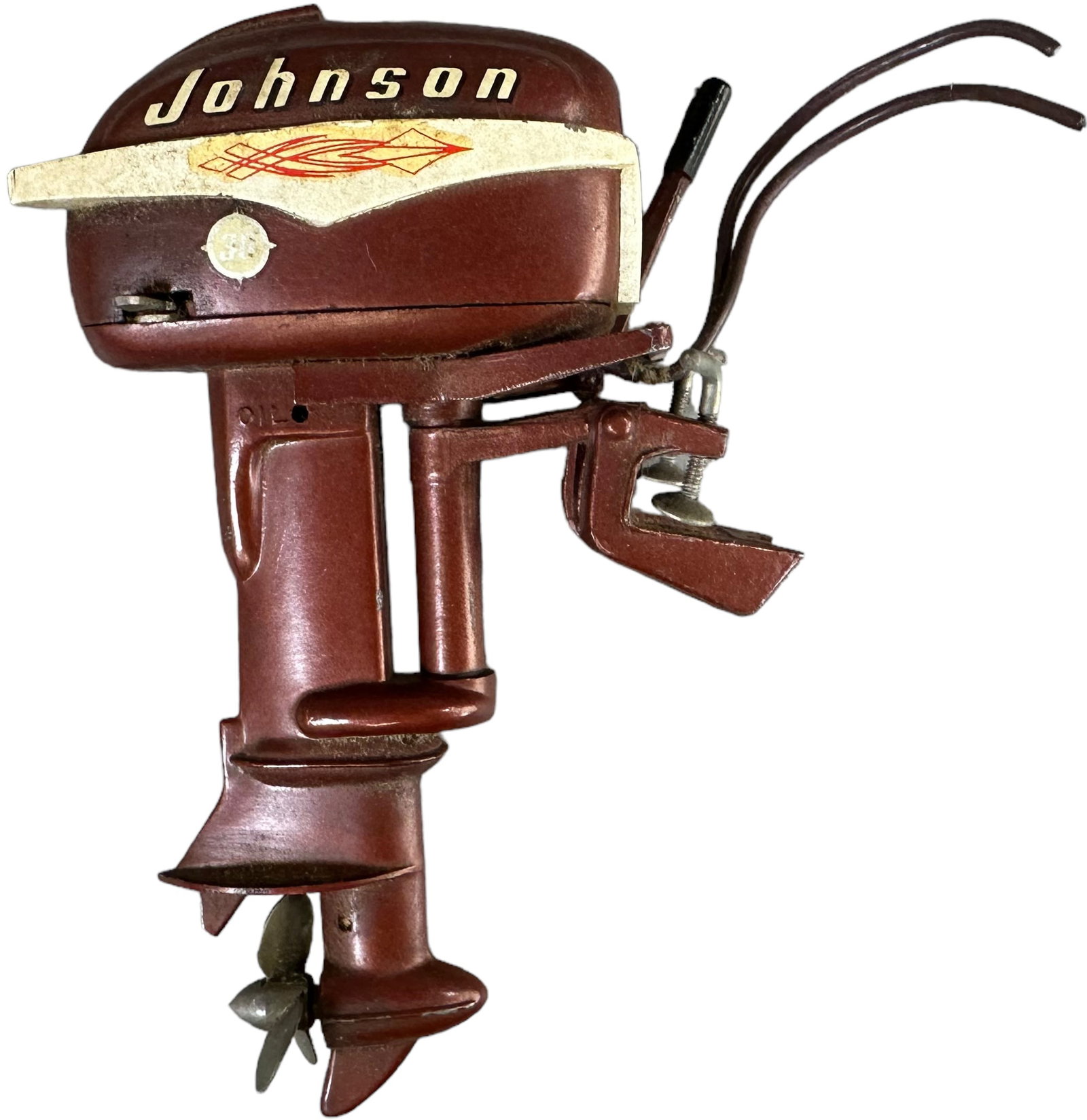 JOHNSON SEAHORSE #30 OUTBOARD MOTOR: 107. JOHNSON SEAHORSE #30 OUTBOARD MOTOR | 5" h. | (Excellent Condition) | $150 - $300