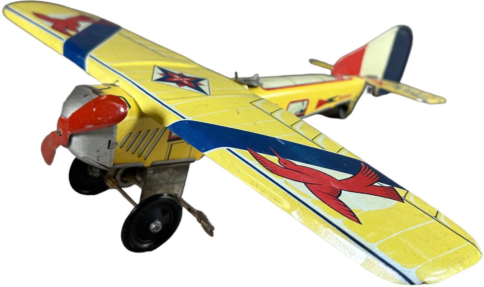 FRENCH ML03 WINDUP AIRPLANE: 152. FRENCH ML03 WINDUP AIRPLANE | 13.5" wingspan | (Excellent Condition) | $150 - $300