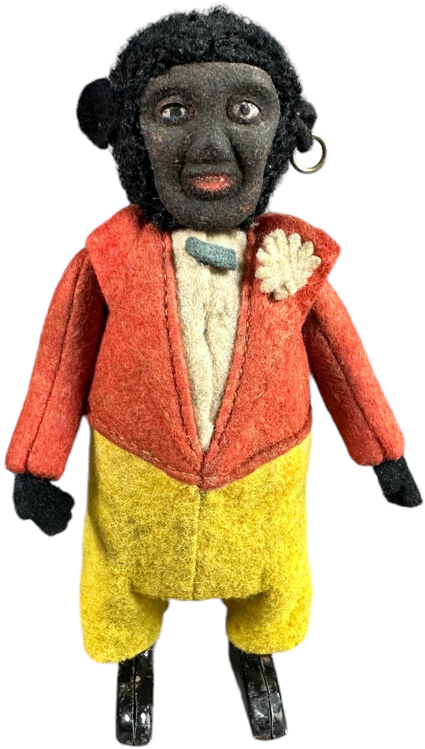 SCHUCO 1929 MINSTREL: 229. SCHUCO 1929 MINSTREL | Germany, wind-up. | 4.5" h. | Missing one earing, (Excellent Condition) | $250 - $500