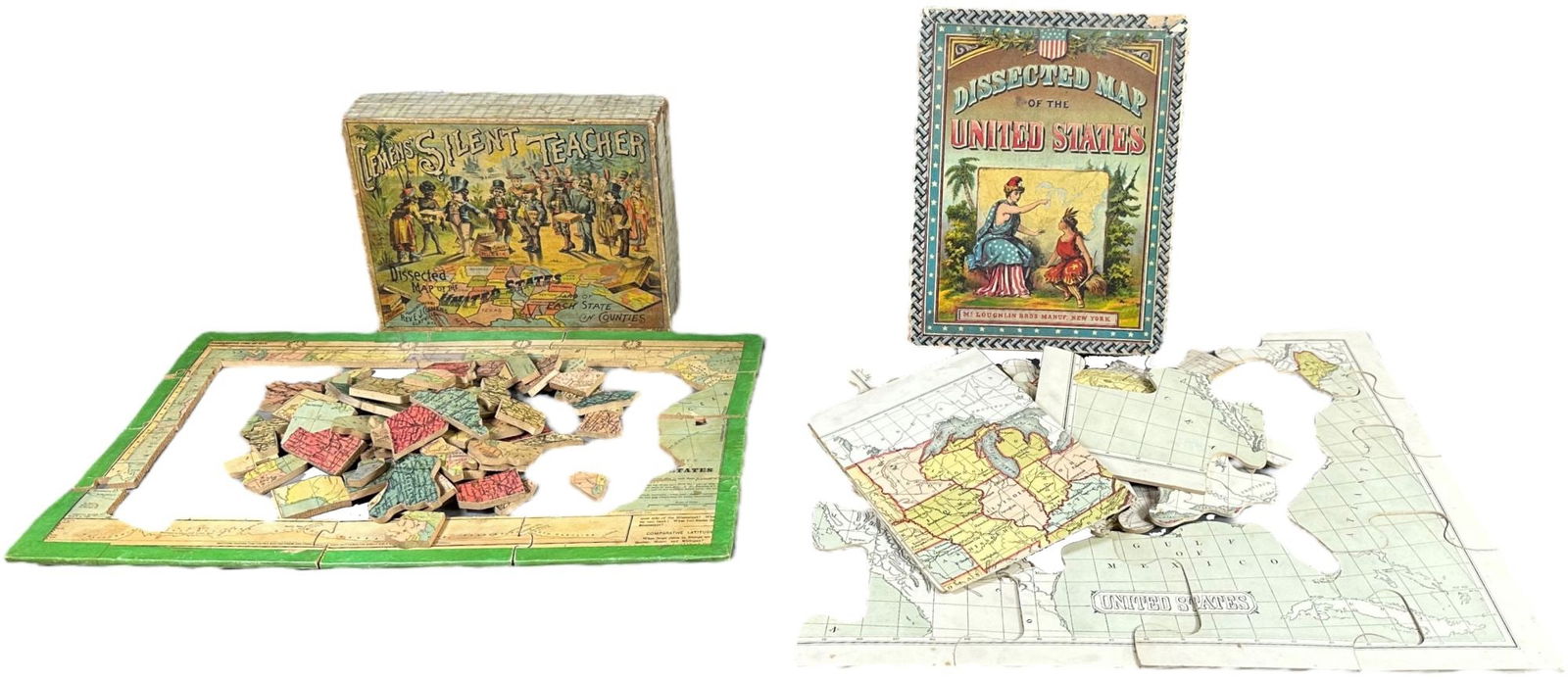 SILENT TEACHER & DISSECTED US MAP (1 of 4)