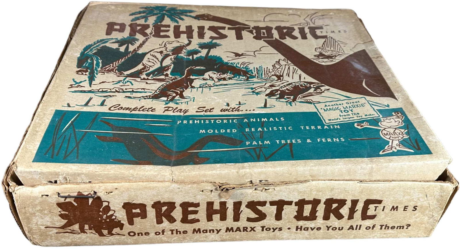 BOXED MARX PREHISTORIC TIMES PLAY SET (1 of 7)