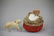 2034: CELLULOID GIRL FACE CANDY CONTAINER & COTTON LAMB - 2
