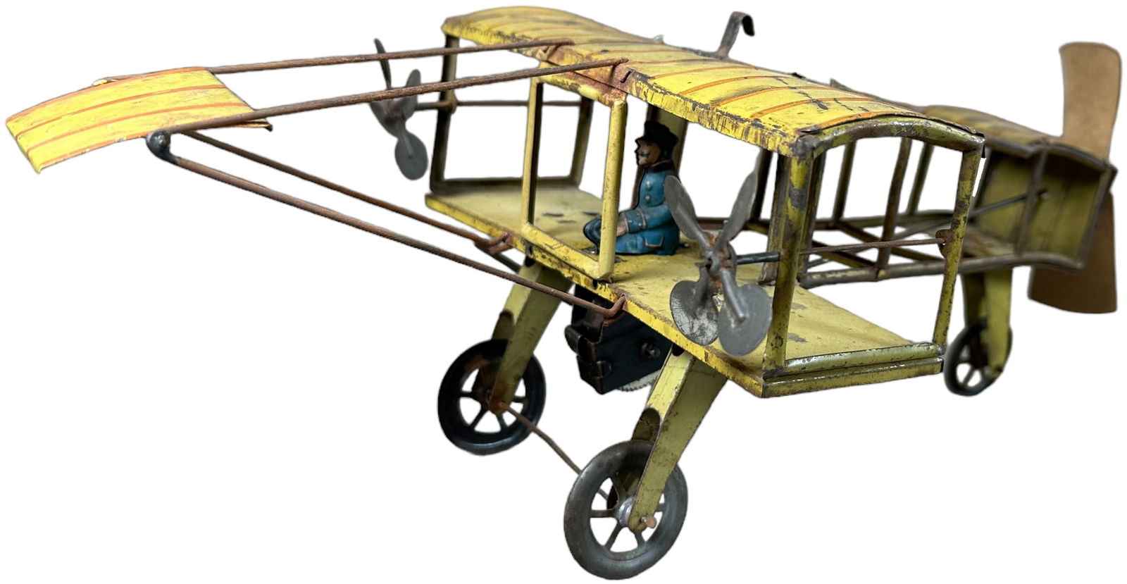 LARGE FISCHER BI-WING PUSHER PLANE (1 of 6)