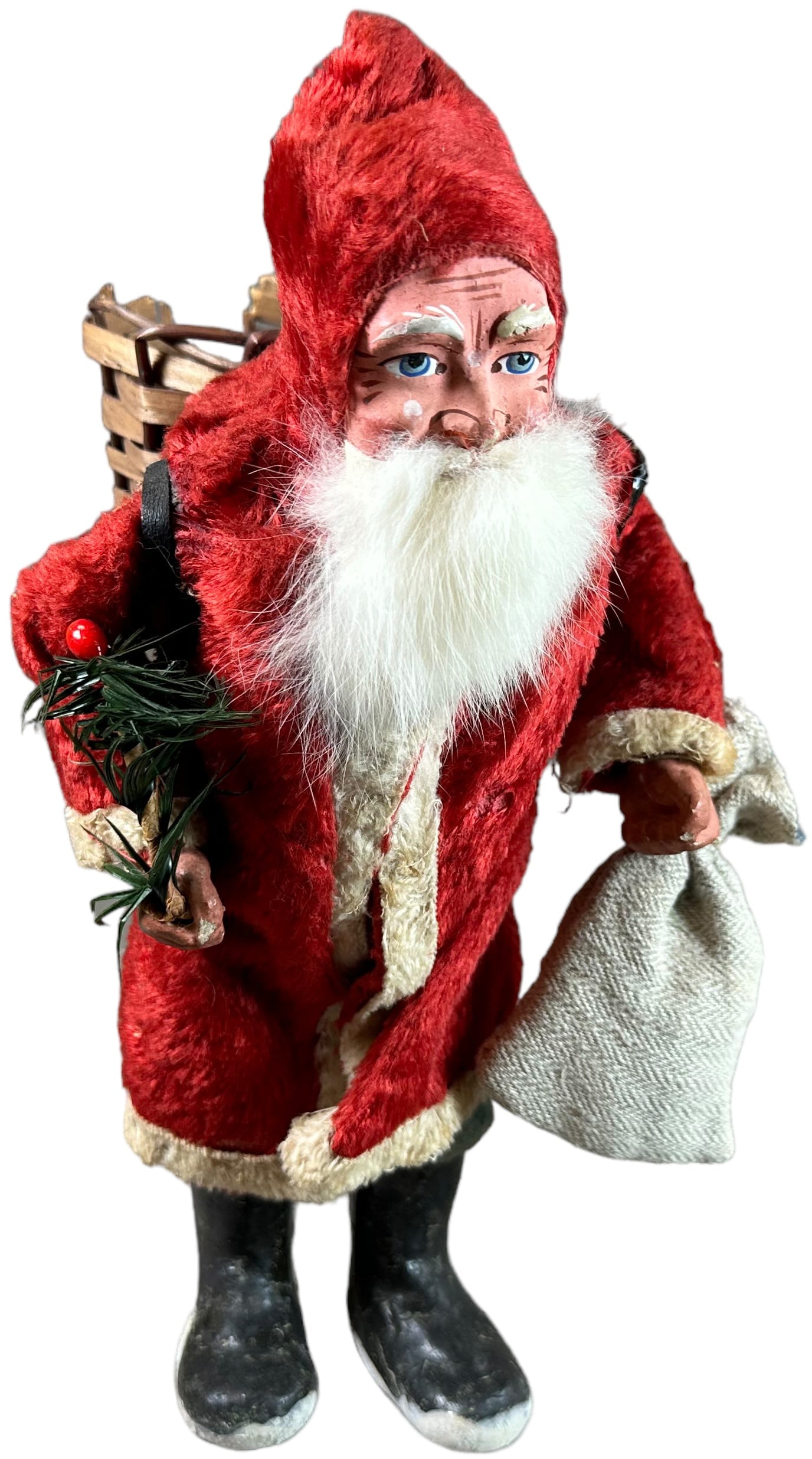 MEDIUM SANTA CLAUS W/ WICKER BASKET (1 of 6)