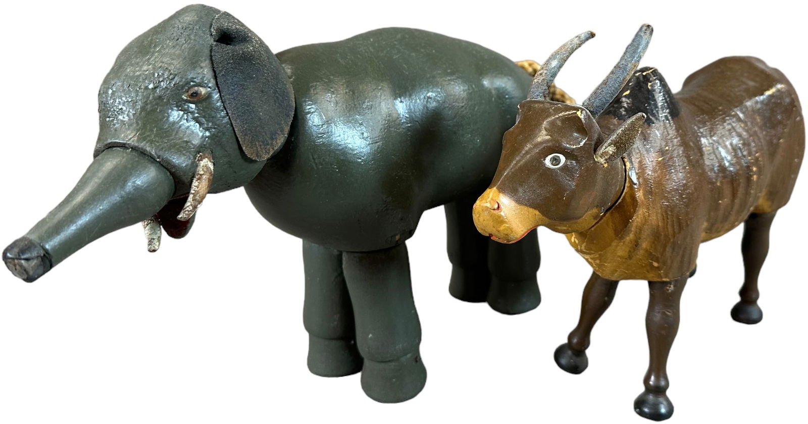 SCHOENHUT ELEPHANT & ZEBU (1 of 5)
