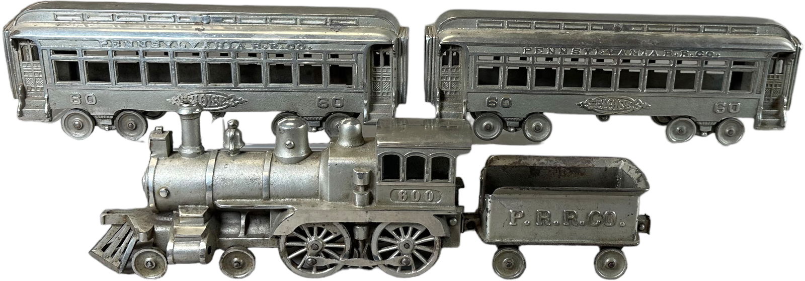 HUBLEY NICKEL PLATED ELOISE TRAIN SET (1 of 5)