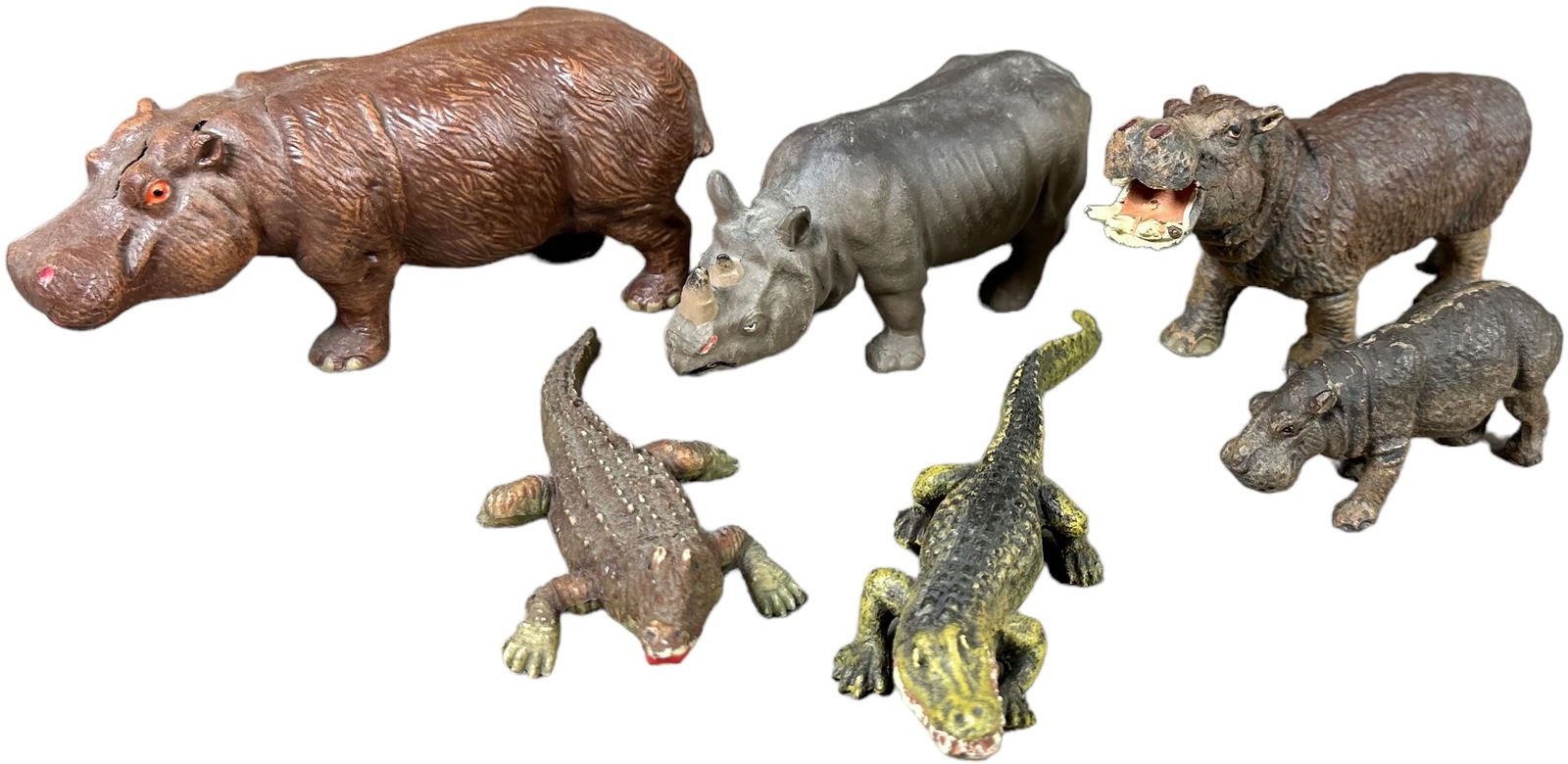 SIX COMPOSITION ANIMAL FIGURES (1 of 3)