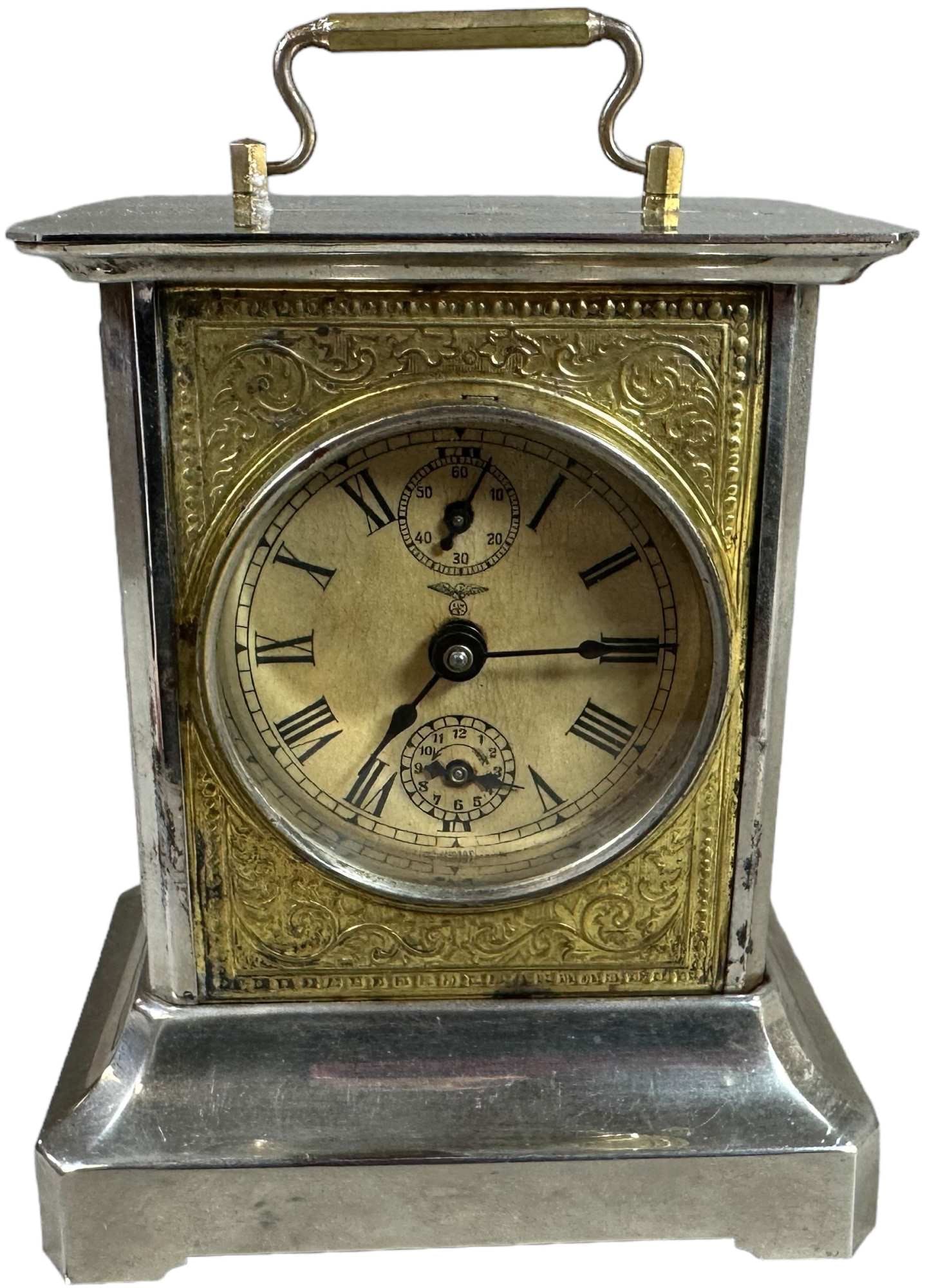 BLACK FOREST CARRIAGE CLOCK W/ MUSIC BOX ALARM (1 of 6)