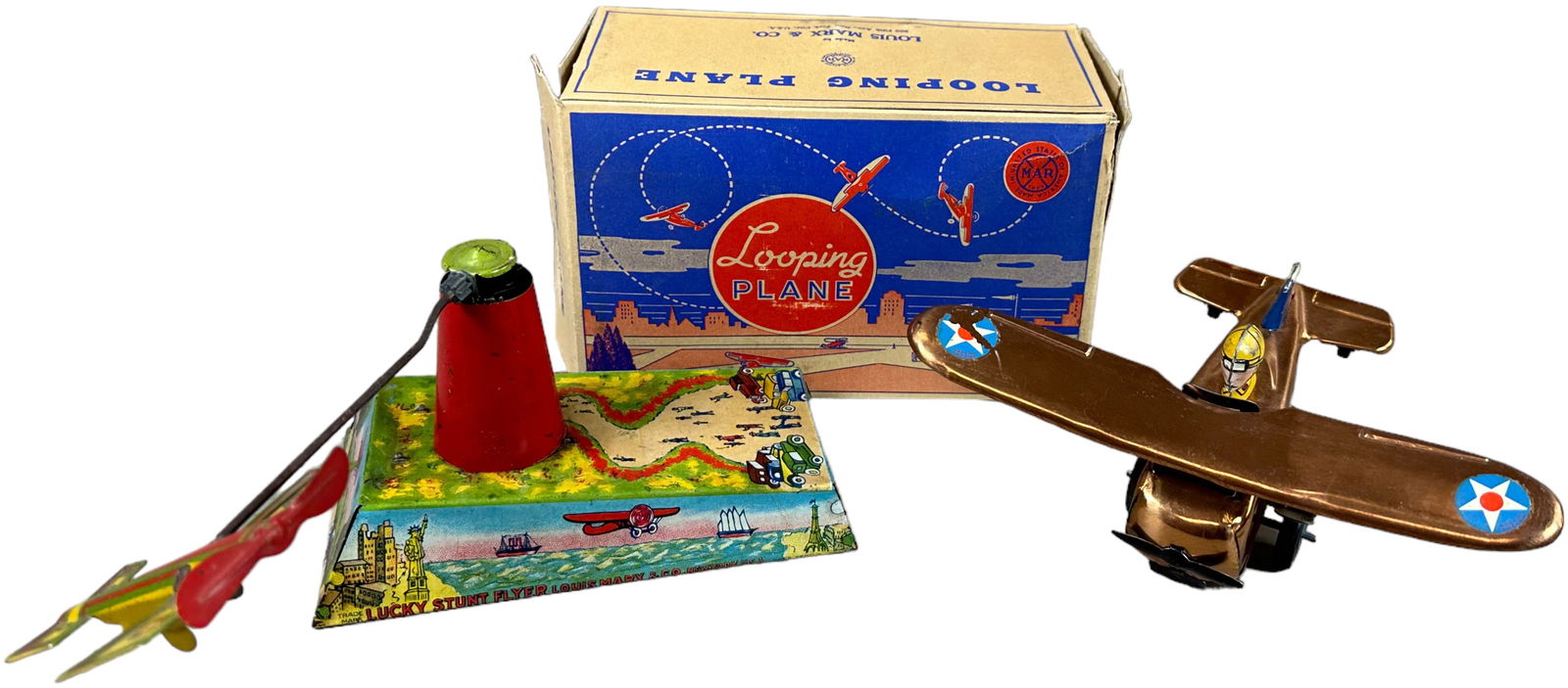 MARX LOOPING AIRPLANE & LUCKY STUNT FLYER (1 of 4)