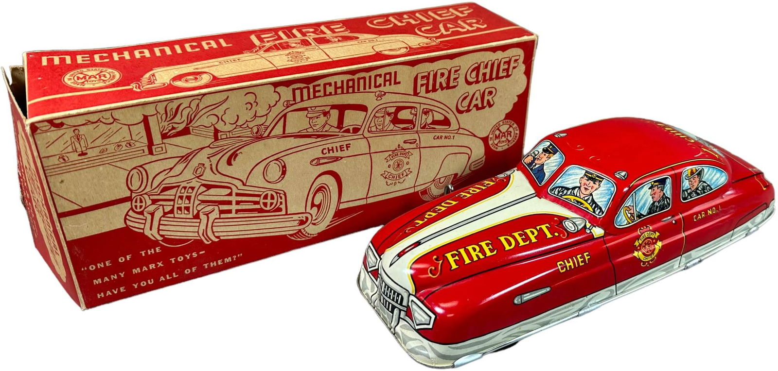 BOXED MARX FIRE CHIEF AUTO (1 of 4)