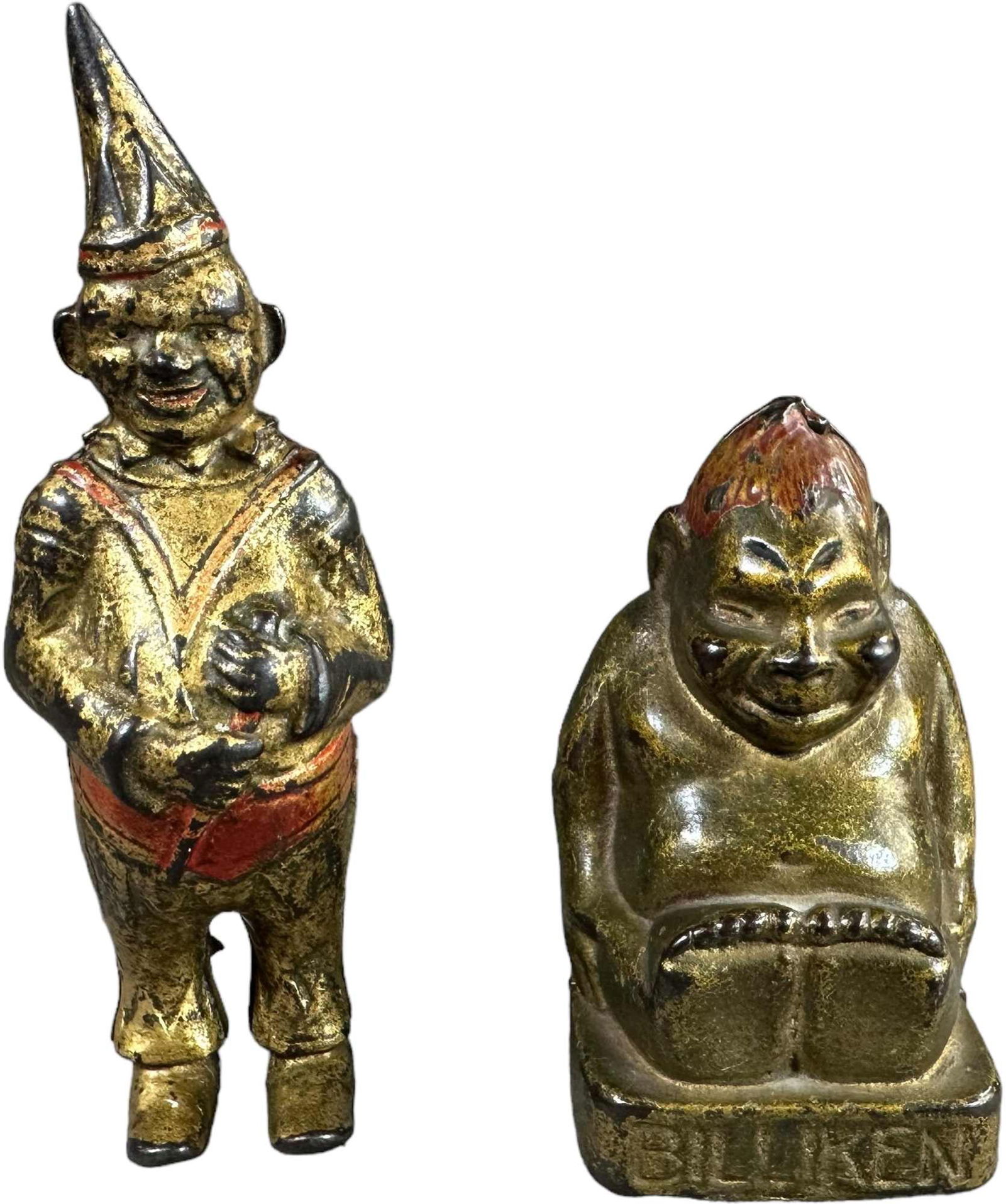BILLIKEN & STANDING CLOWN STILL BANKS (1 of 5)