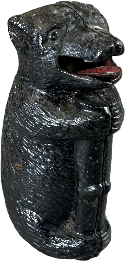 BEAR & TREE STUMP MECHANICAL BANK (1 of 6)