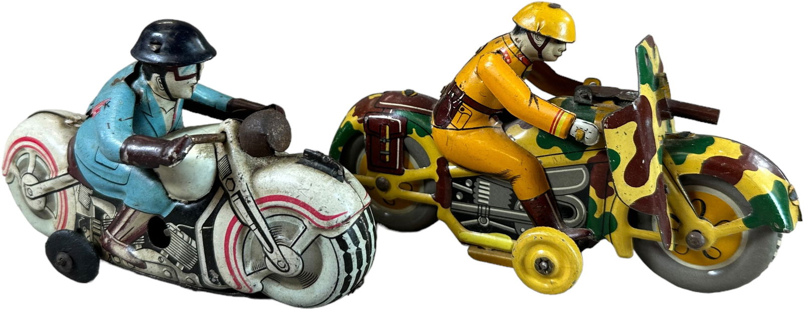 TWO SMALL JAPANESE FRICTION MOTORCYCLES (1 of 7)