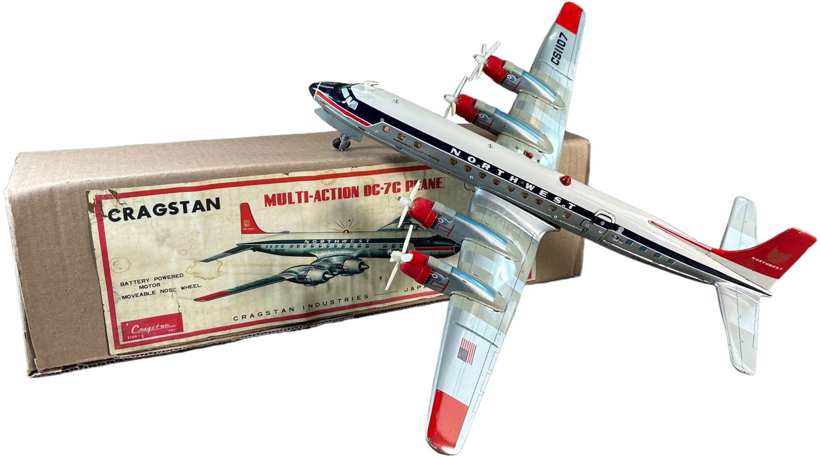BOXED CRAGSTAN DC-7C AIRPLANE (1 of 5)