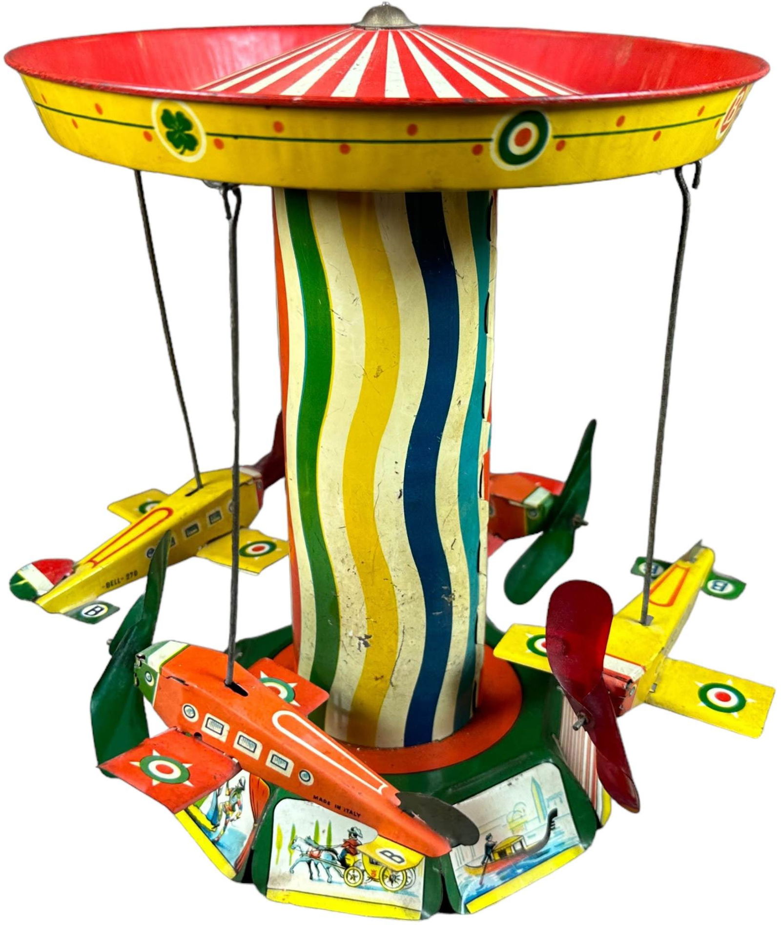 ITALIAN BELLONI BELL AIRPLANE GO 'ROUND (1 of 4)
