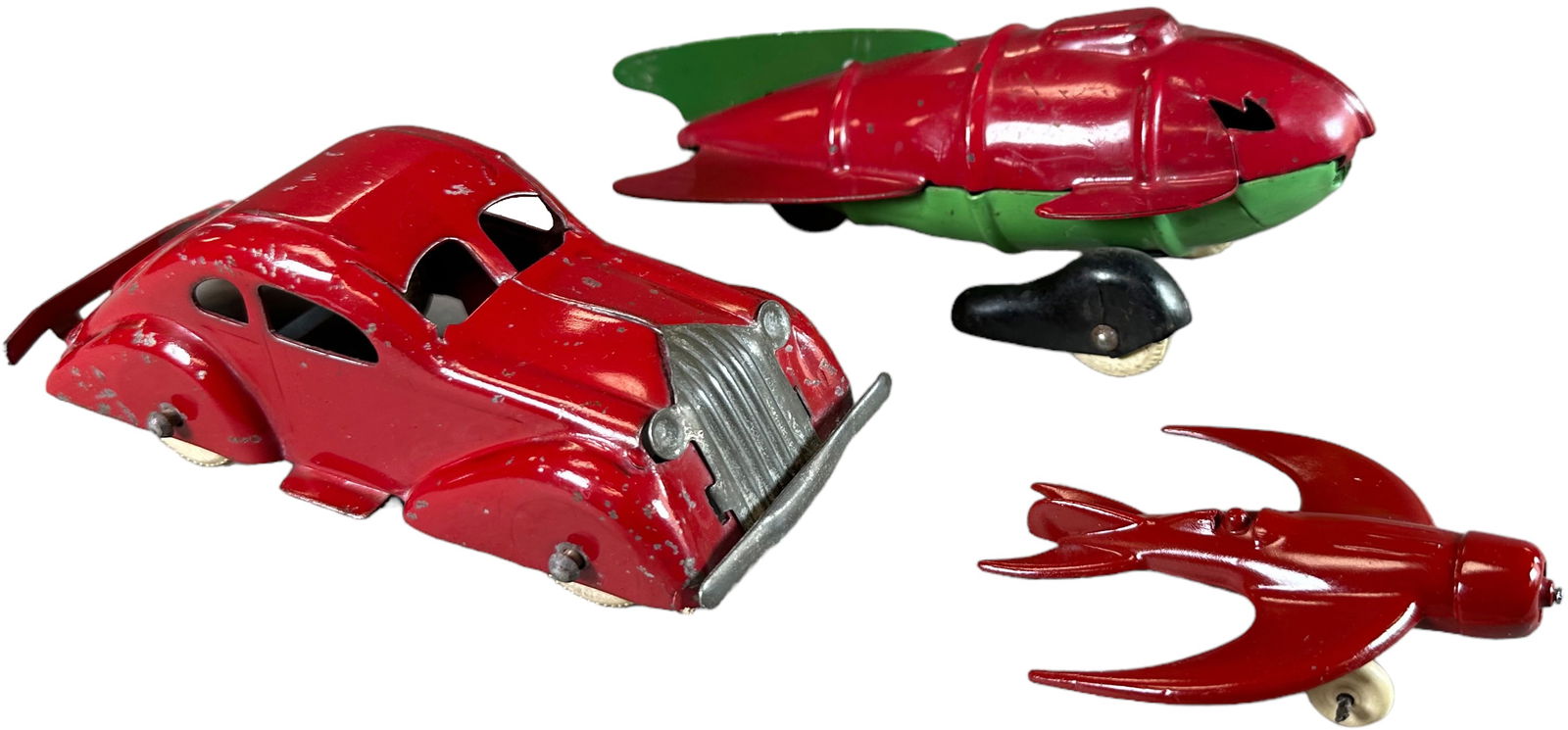 THREE WYONDOTTE STEEL TRANSPORTATION TOYS (1 of 6)