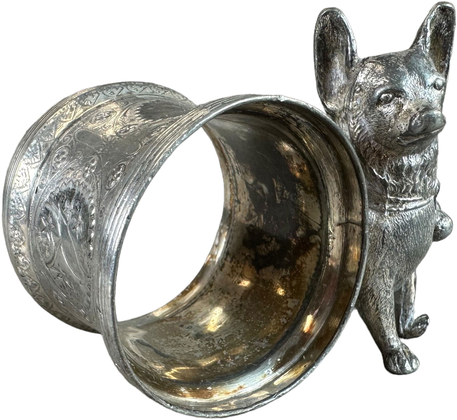 CORGI DOG VICTORIAN FIGURAL NAPKIN RING (1 of 6)