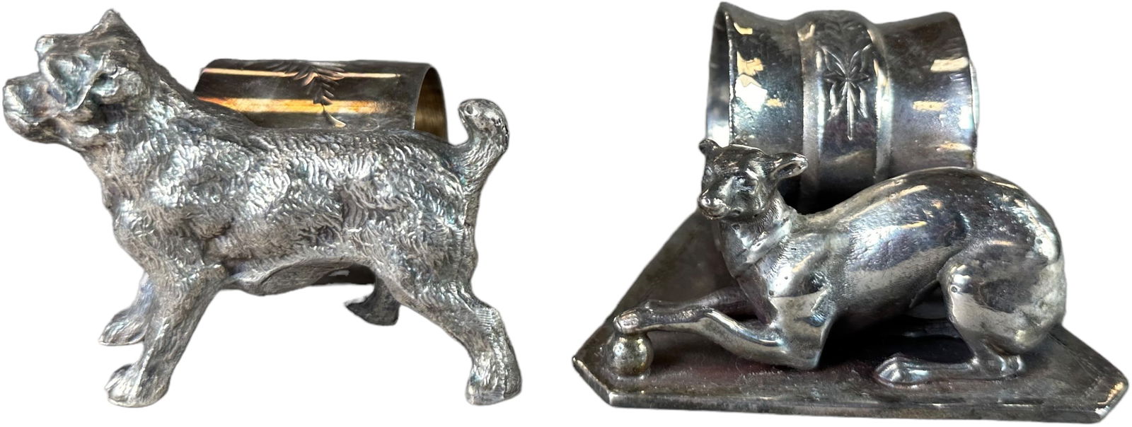 LOT OF TWO VICTORIAN FIGURAL NAPKIN RINGS (1 of 5)