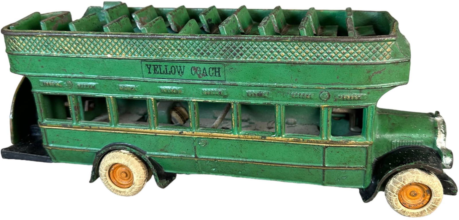 ARCADE YELLOW COACH DOUBLE DECKER BUS