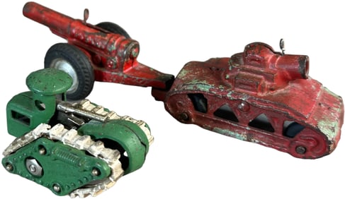 ARCADE & KILGORE SAMLL IRON ARMY TANKS