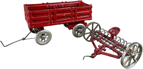 ARCADE WHITEHEAD & KALES WAGON W/ RAKE