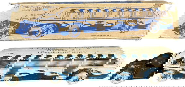 BOXED LARGE ARCADE CENTURY OF PROGRESS BUS