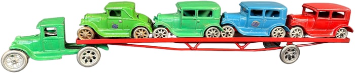 LARGE ARCADE FORD MODEL A CAR CARRIER