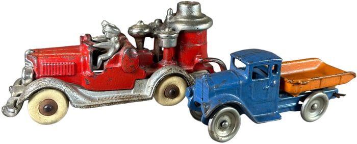 HUBLEY FIRE PUMPER W/ KILGORE DUMP TRUCK