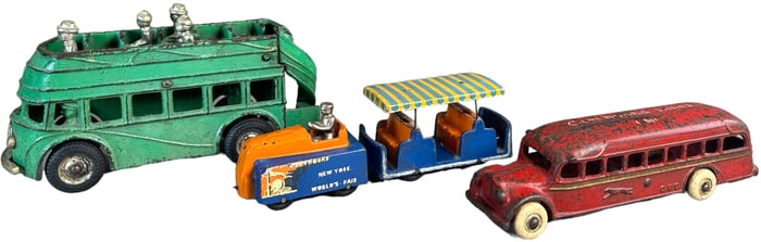 THREE ARCADE TOY BUS VARIATIONS