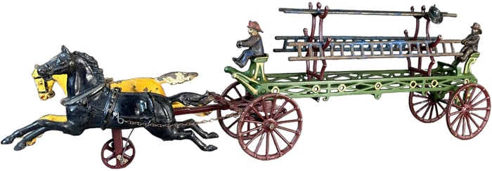 IVES 1912 HORSE DRAWN LADDER WAGON