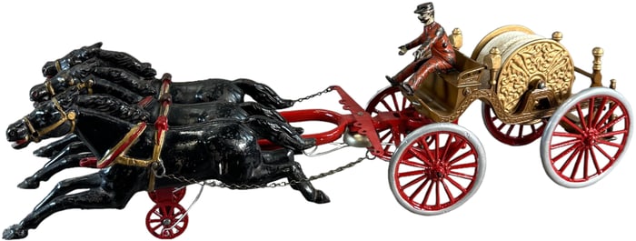 OVERSIZED DENT HORSE DRAWN HOSE REEL