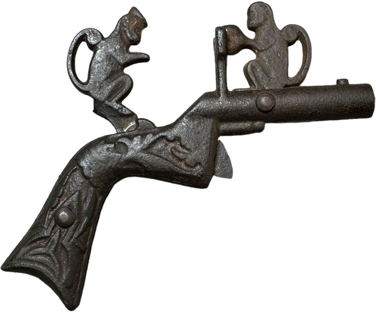 TWO MONKEYS ANIMATED CAP GUN: 273. TWO MONKEYS ANIMATED CAP GUN | 4.5" l. | (Very Good Condition) | $250 - $500