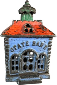 SMALL PAINTED STATE STILL BANK