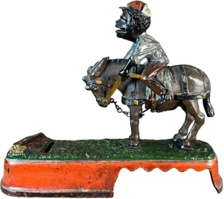 SPISE A MULE MECHANICAL BANK - JOCKEY