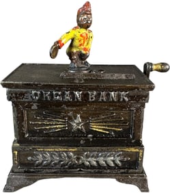 ORGAN BANK MINIATURE MECHANICAL BANK