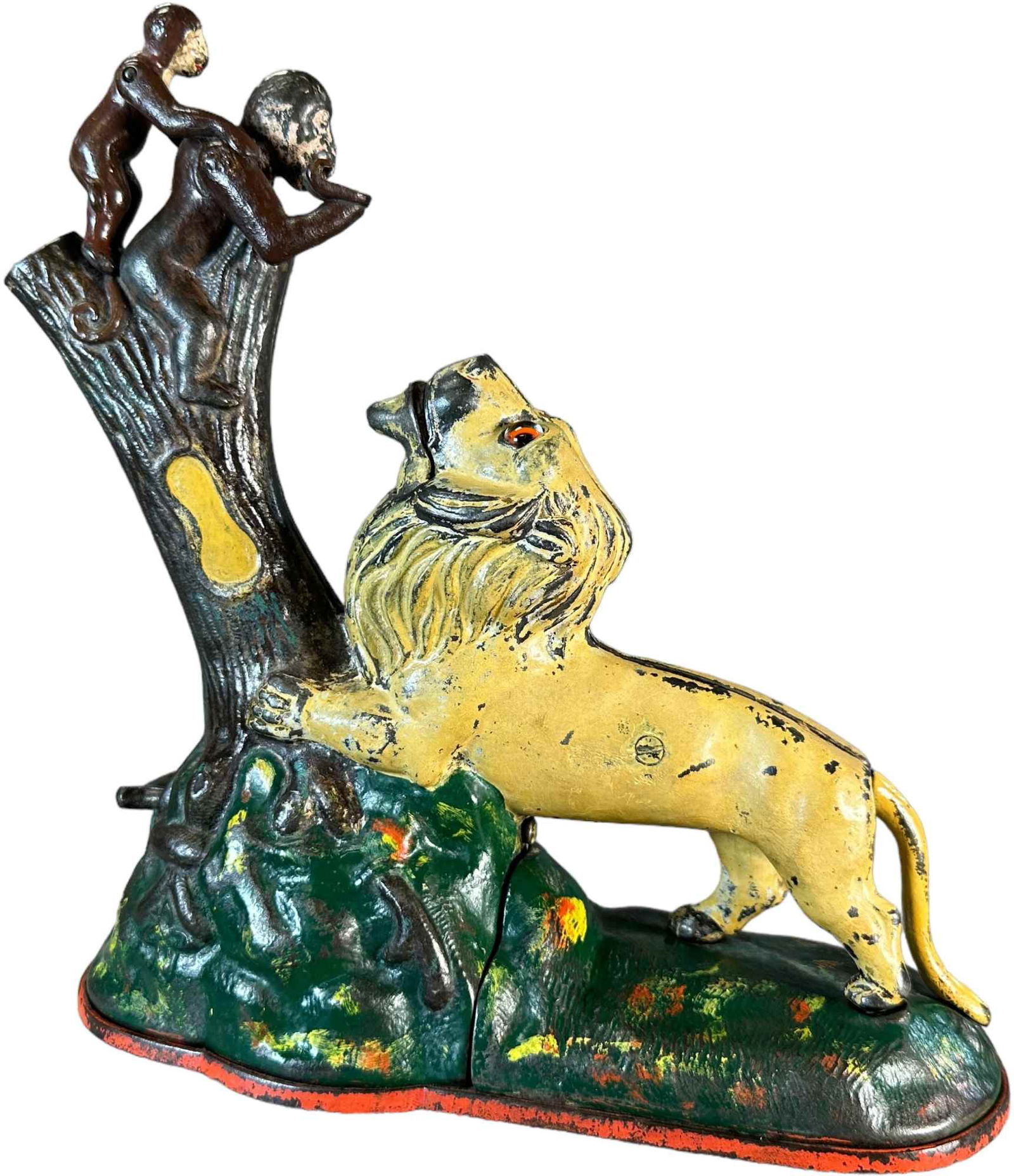 LION AND MONKEYS MECHANICAL BANK (1 of 10)