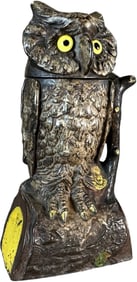 OWL TURNS HEAD MECHANICAL BANK