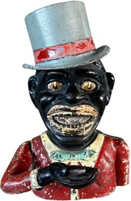 JOLLY MAN TOP HAT MECHANICAL BANK