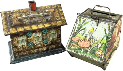 HANSEL AND GRETEL & MUSHROOM GNOME PENNY BANKS