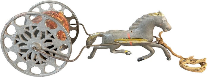 MERRIAM AMERICAN TIN CENTENNIAL TUMBLER BELL TOY