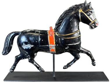 OVERSIZED FALLOWS HORSE ON STAND