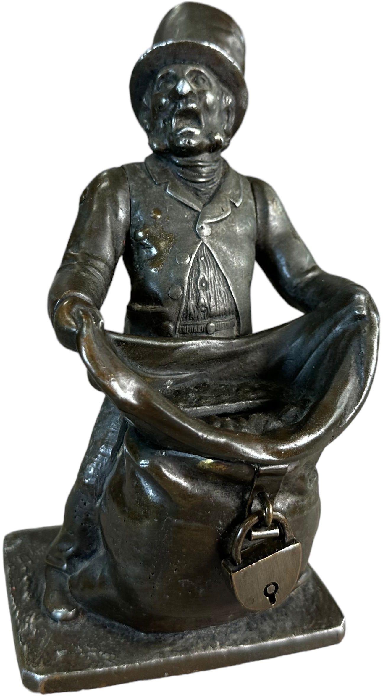 STREET BEGGAR W/ SACK LEAD STILL BANK (1 of 7)