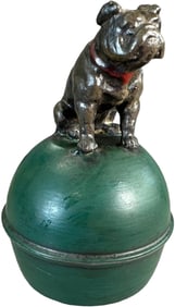 BULLDOG ON BALL SPELTER BANK