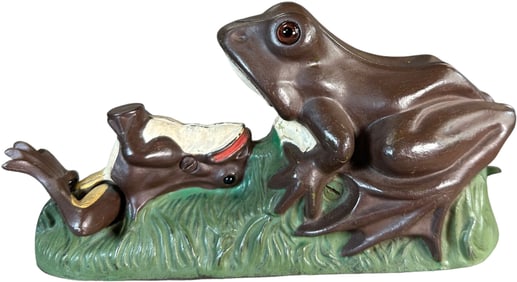 TWO FROGS MECHANICAL BANK