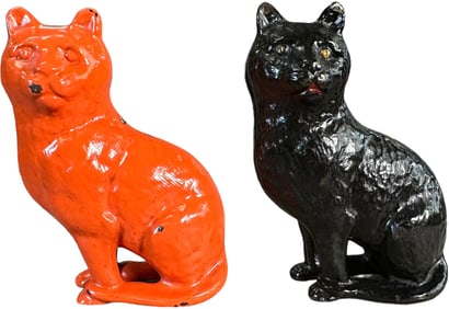 SEATED CAT (SOFT HAIR) & CAT W/ FINE LINES BANKS