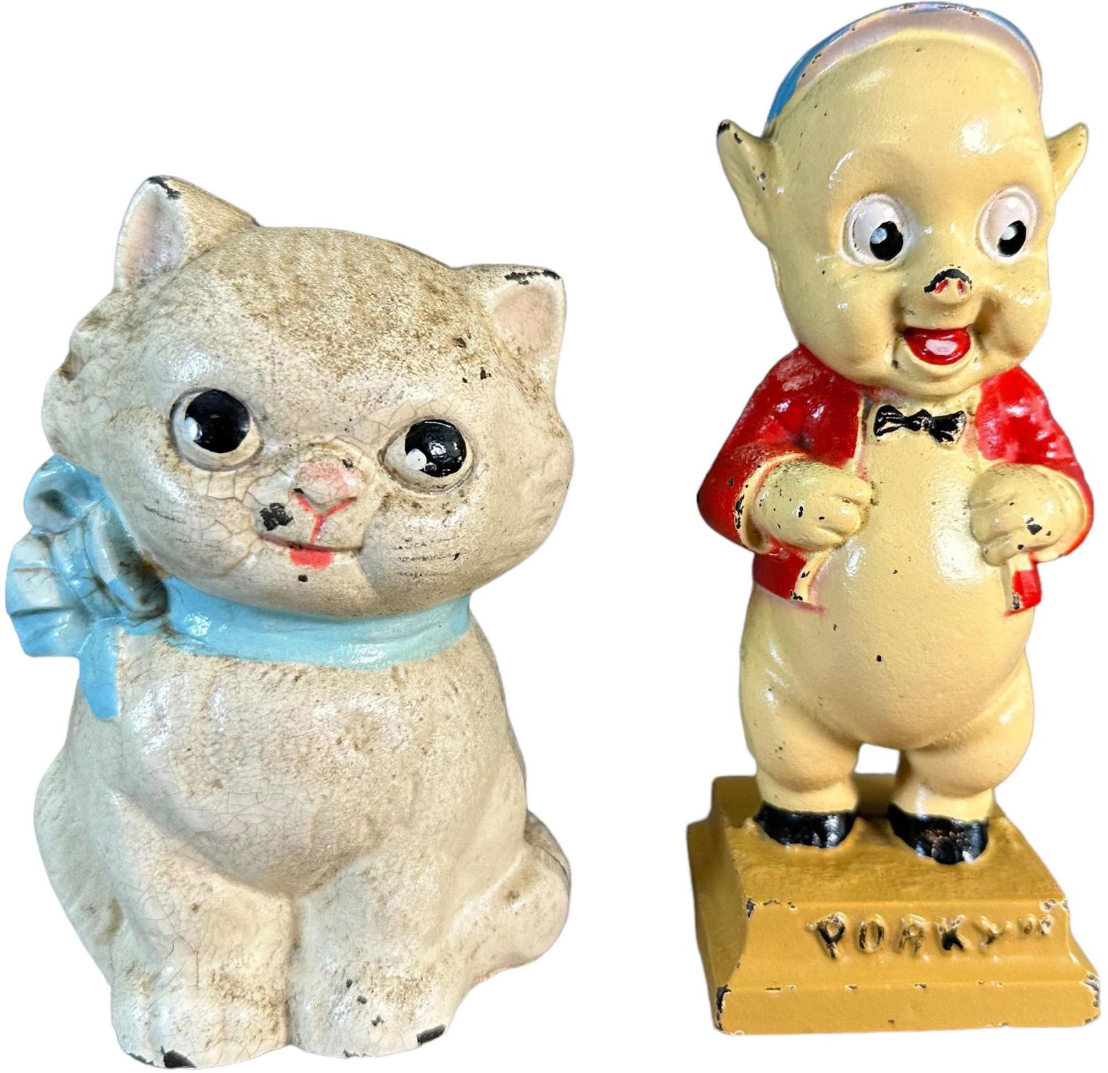 HUBLEY PORKY PIG AND KITTY STILL BANKS (1 of 6)