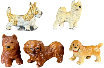 SMALL CAST IRON DOG PLACE CARD HOLDERS